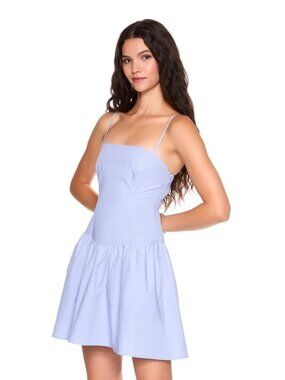 SM-5. Susana Monaco Poplin String Smocking Dress Frosty